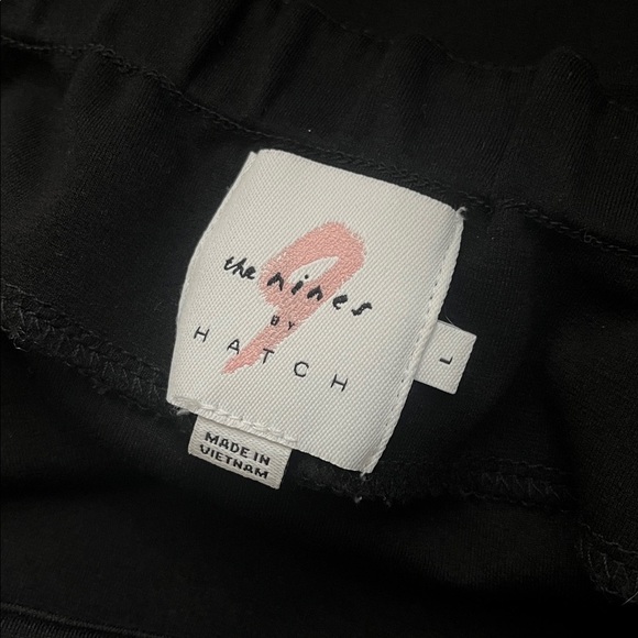 The Nines by Hatch Short Sleeve Off the Shoulder Ponte Top Black - Picture 6 of 6